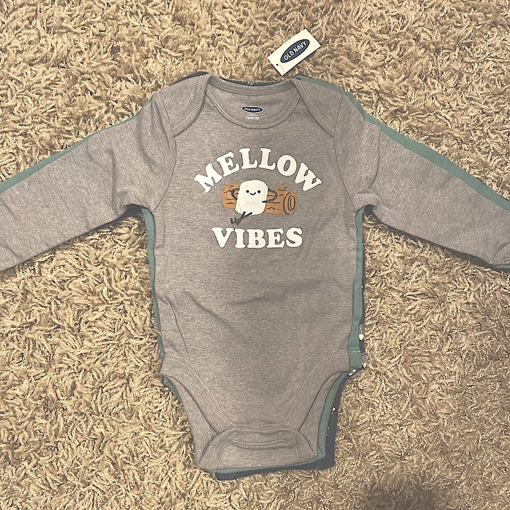 Three pack of onesies from Old Navy. Brand new!
